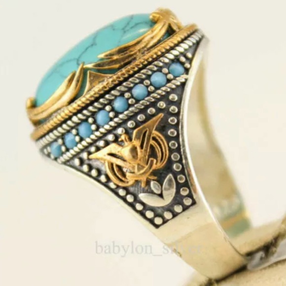 Handmade Unisex Turquoise Ring! - Picture 2 of 6